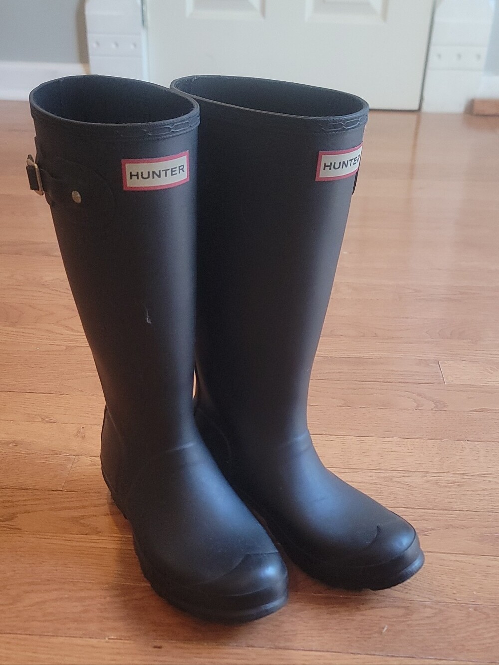 Hunter Kids Black Matte Rain Boots Size 6 Girls (5.5 Women)